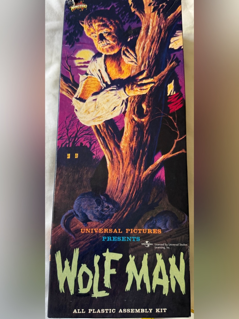 Vintage Wolf Man Aurora “Monsters” Universal Pics Unwrapped Plastic Assembly Kit